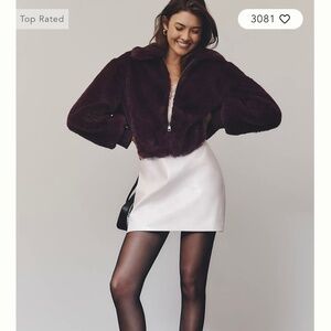 Faux Fur Cropped Coat
